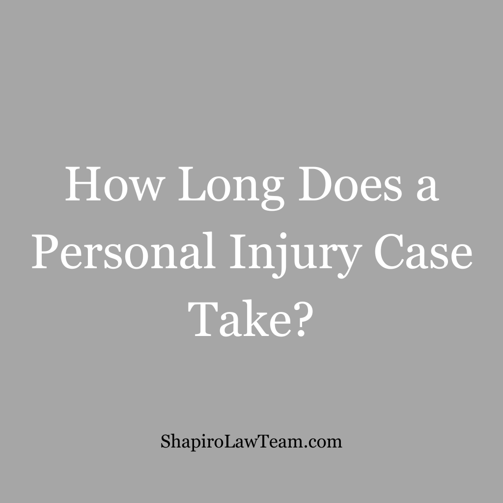 personal injury settlement time period
